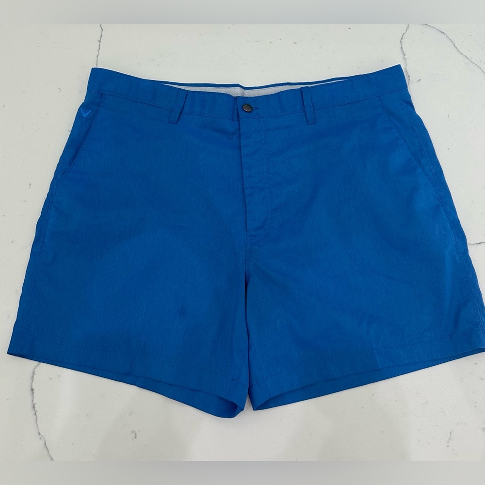 Callaway Blue Flat Front Athletic gulf Shorts